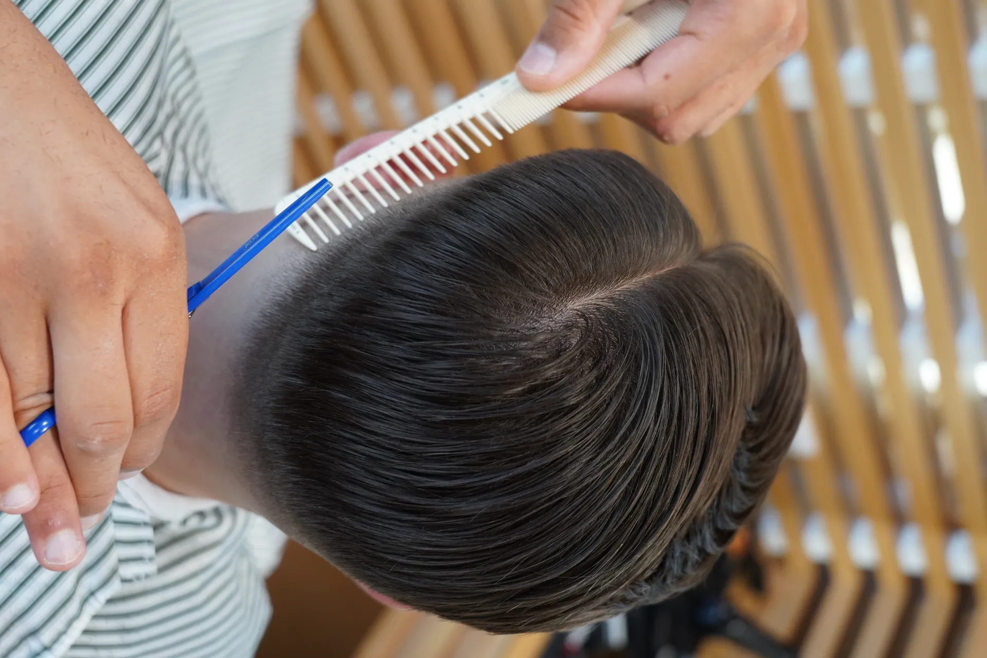 Classic haircut main view showcasing refined scissor work